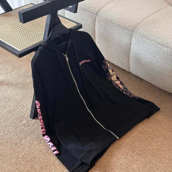 Chrome Hearts Collaborative Print Custom Zip-Up Hooded Jacket - Picture 3 of 9